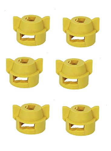 Pack of 6 - Quick TeeJet Yellow Nylon Cap for Flat, TP Standard & XR Style Tips Farmer Bob's Parts CP25609-6-NY
