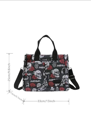 Image of Cherry Tote Bag for Women Canvas Patched Purse Cute Shoulder Bag Multi-Pocket Satchel Handbag for work travel