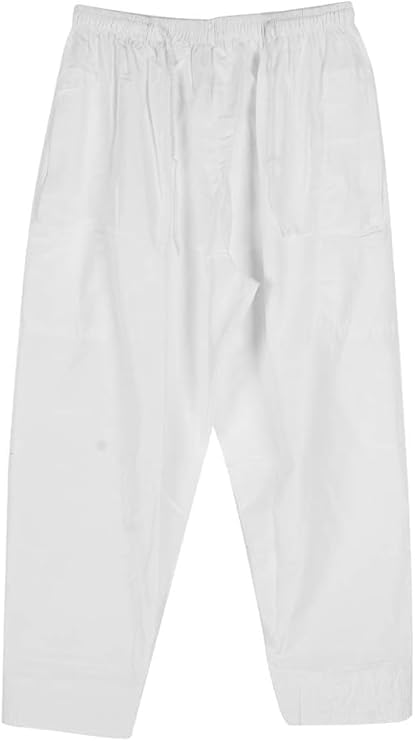 SHI Boutique Boys Jubba Throbe Elasticated Pants Trousers Bottoms Size S,M,L,XL in White