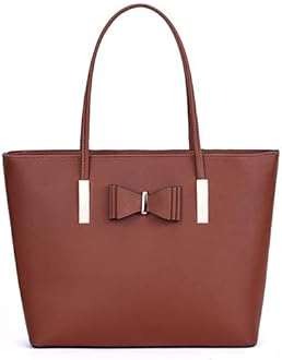 kukubirdWomen's Top-Handle Black Large Tote Bag Handbag Simple Shoulder Bag with Zipper for School Work Leisure