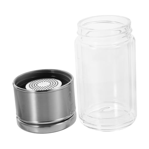CIYODO Finely Crafted Glass Water Bottle Tea Strainer 200ml Double Layer Tea Cup for Present Home Office