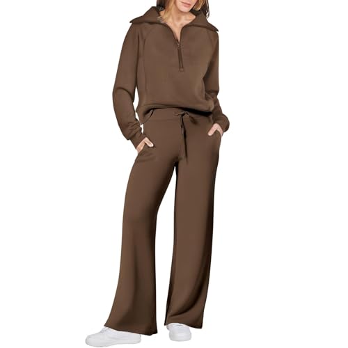 SCBFDI Conjunto de Chándal Navideño, Pantalón Chandal Mujer Pantalones Ropa de Invierno para Pantalon Traje Medieval Rebajas Jogging Marrón S