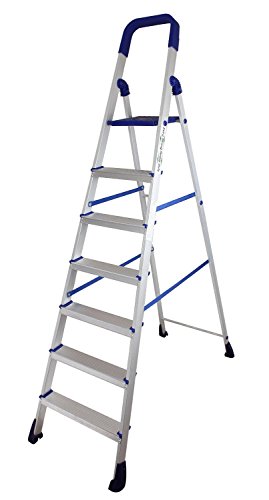 Parasnath Aluminium Blue Heavy Folding Ladder 7 Step 7.3 Ft