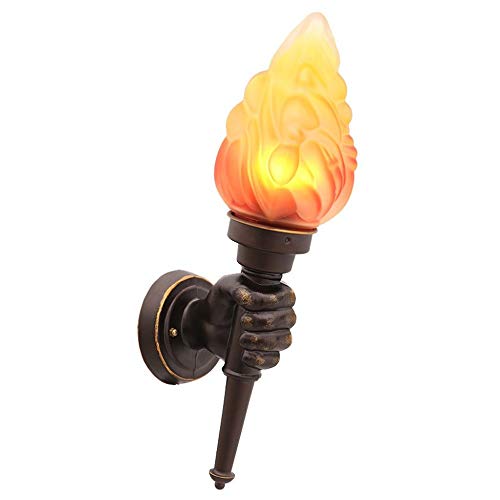 Luz de trabajo creativo antorcha de la sala de estar pared brazo de la lámpara de pared de luz Porche barra de la decoración Villa Ver Light American Country Cafe luz de la antorcha lámpara de pared E