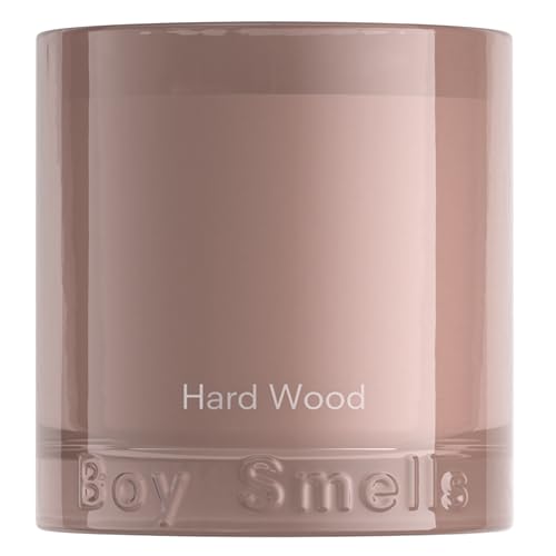 Boy Smells Hard Wood Leather Candle - 8.5 oz - Home Candle with Black Pepper Leather and Cedarwood - Up to 50-Hour Burn - Cotton Wick