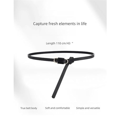 Belts for women, Waist Belt Women's Waist Belts Cowhide Small Thin Belts Circular Tie Dress Vintage Casual Belt Decorative(Beige)3