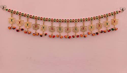 Image of CREYENTES Torans For Entrance Door Swastik Home Decor Door Toran For Home Hangings Decoration And Office Decoration (Multi Colour) 3 Ft Bandarwal Toran(Patti Ganesh, 92 Cm)