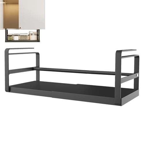 kivrimlarv Organizer Basket Under Shelf, Adjustable Under Cupboard Holder, Telescopic Storage Basket, Space-Saving Kitchen Organizer, Metal Seasoning Holder Basket, Under Shelf Basket For Pantry,