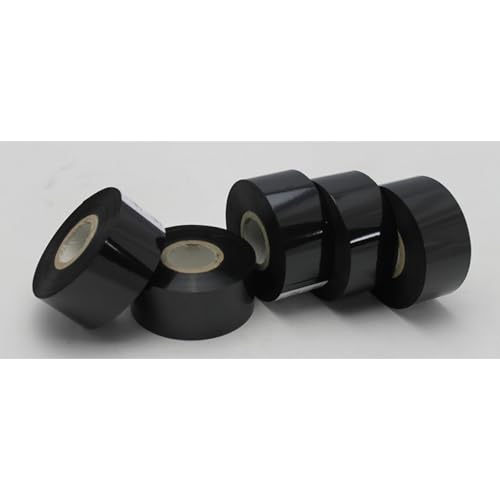 5 Rollos Cinta Negra para Impresora Hot Stamp 3cm x 100m miniatura 5
