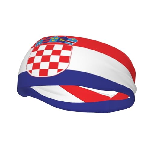 Image of Cute Flag Headbands Women Men Flag Sweatband Sports Headband for Running, Cycling, Yoga Gym, Working Out