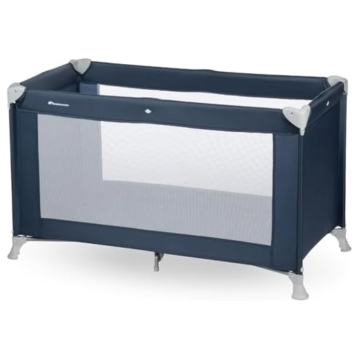 Bebeconfort Soft Dreams, cuna de viaje, altura regulable, desde el nacimiento hasta los 3 años, hasta 15 kg, Navy Blue