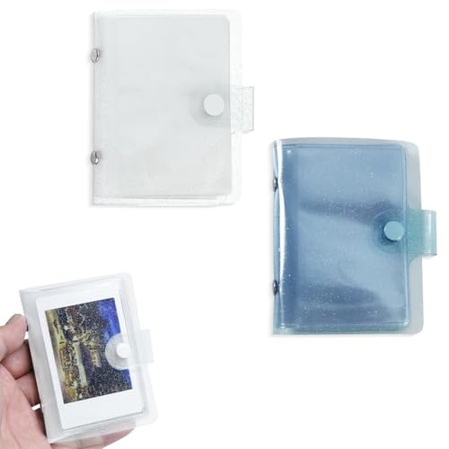 FENQURO 2 Pcs mini álbumes de fotos con una sola mano para cámara Fujifilm Instax Mini 12 11 9, Polaroid Snap, Z2300, cámaras instantáneas SocialMatic e impresora instantánea Zip (36 bolsillos)