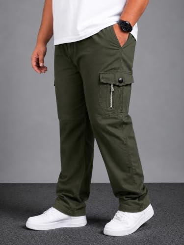 Image of INKKR Men Plus Size Cargo Pants || Plus Cargo Pants Cotton || 2XL-6XL