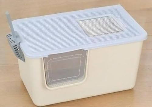 Xiraivke超大号キャットリターボックス 全密閉/半密閉一体型 飛び散り・リター持ち出し防止 家庭用大容量ペットトイレ 易清掃設計?