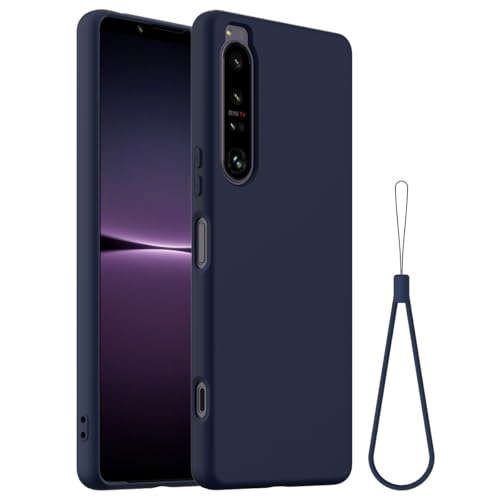 BRAND SET Funda Magnética para Sony Xperia 1 III Compatible con mag-Safe, Tacto Suave con Forro de Microfibra Carcasa Protectora Silicona para Sony Xperia 1 III Case (Azul Marino)