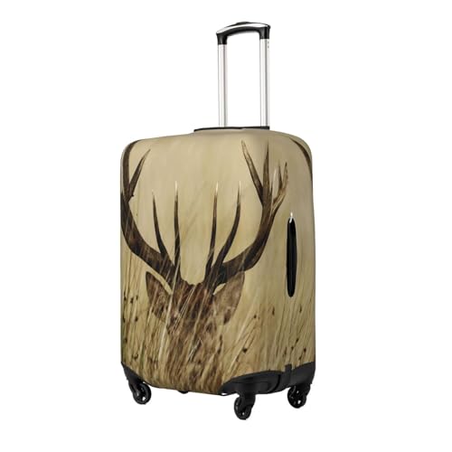 White Tailed Deer Print Luggage Suitcase Covers Elastic Washable Luggage Protector Luggage Covers For Suitcase2