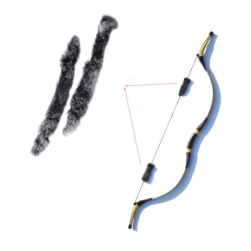 KURUGEILI One Pair Archery Bow String Silencers String Silencer Bowstring Dampener for Recurve Bow Longbow Traditional Bow