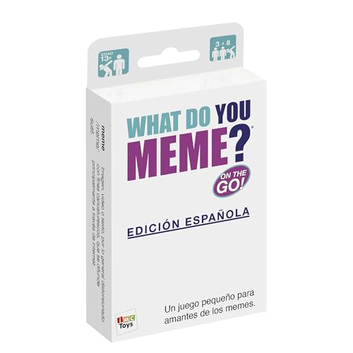 IMC Toys What DO You Meme? Travel Card Game, Versión de Viaje, para Llevar la Diversión Allá Donde Vayas, Compite y CREA los Memes Más Graciosos, Juego para Adultos Mayores de 13 Años