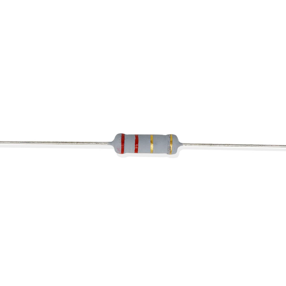 Electronic Spices 100Pcs 2.2 Ohm (Ω) 2watt ±5% Tolerance 2.2 MR Ω ohm MF Through Hole Resistors Axial Lead