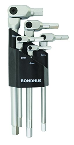 Bondhus HP5-1C-28R 28 Hexpro-Juego de 5 Piezas de 4-10 mm, plata, 4 to 10 mm