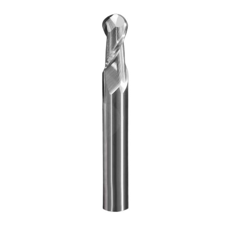 Fresa de punta esférica HRC55 especial for aluminio, 2 flautas, mecanizado CNC, acero carburo tungsteno, 1 unidad(R6x24x75x12D)