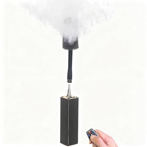 Máquina de humo portátil a pilas, con líquido de niebla para mini fiestas, fotografía, grabación de video, vapor instantáneo de 0 segundos, control remoto, efecto hielo seco, prueba de aire (negro