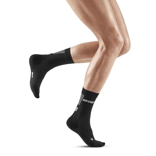 CEP 2024 Ultralight Mid Cut Compression Socks for Women - Breathable, Lightweight Performance Running Crew Socks