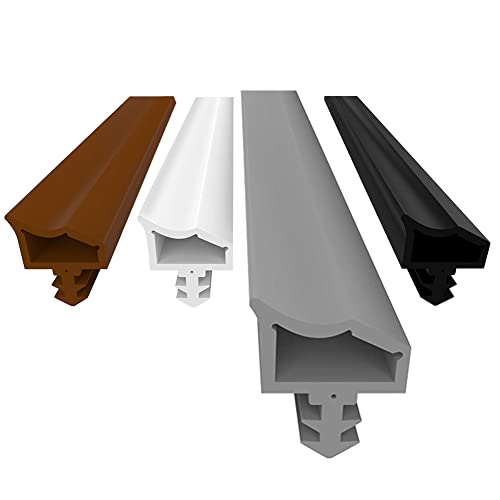 Room Door Seal 15M, Rubber Door Cover Door Strip for Door Against Draughts Slot Width 4 mm, Slot 7 mm Depth, 12 mm Fold - Image 3