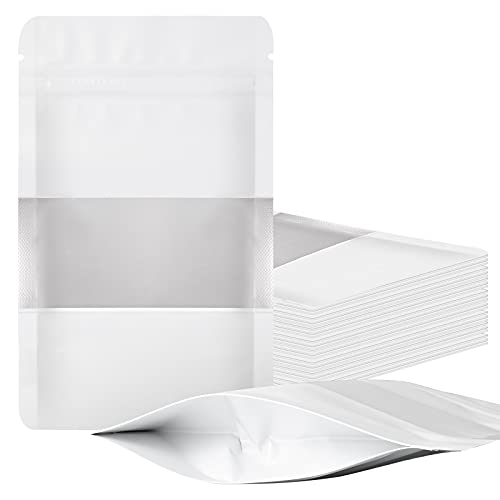 Image of TRUE SHOP The Ultimate Solution for Food Storage - Foil Pouch Stand-Up Bags with Self-Sealing Technology Matt White Polyester (50 GM, 50, count)