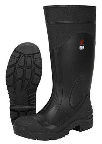 Image of MCR Safety 16 inch PVC Black Boot, Steel Toe, Construction, 1 Pair, Size 10