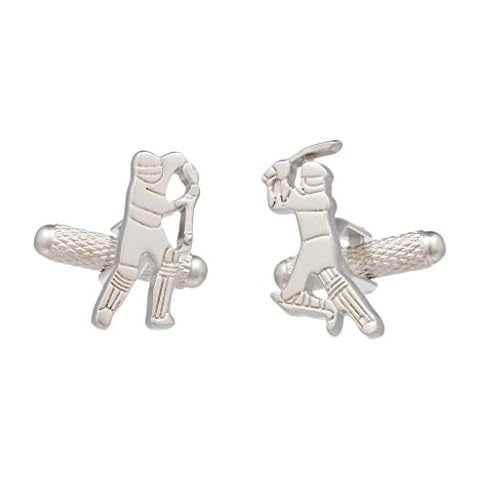 Batsman Cricket Player Cufflinks by Onyx-Art Cover