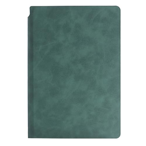 ホワイトボード ノート 卓上 自立 持ち運びできる ミーティングボード 折りたたみ式 両面タイプ ノート型 スタンド 繰返し利用 便利 革製 手帳型 A5サイズ 勉強 (グリーン)