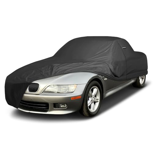 Image of iCarCover Premium Custom Car Cover for 1996-2008 BMW Z3, Z4 Heavy Duty Waterproof All Weather Rain Snow UV Sun Protector Custom Fit Full Exterior Indoor Outdoor Protection Car Cover (Black)