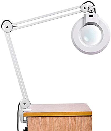 Lampe loupe LED 8X pour lecture et travaux de table minutieux