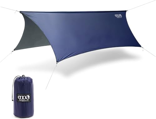 ENO, Eagles Nest Outfitters ProFly XL Rain Tarp, Ultralight Camping Tarp, Navy/Charcoal