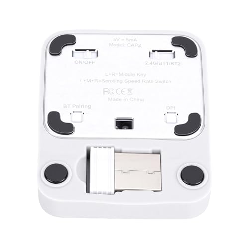Ratón inalámbrico Bluetooth dual 2.4G con tecla multifuncional para PC y computadora portátil 5