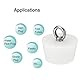 sourcing map Silikon Gummi Konischer Stecker 44mm bis 55mm Solide Sprosen Stopper mit Ring für Reagenzgläser Wasserleitung Drainageloch Weiß