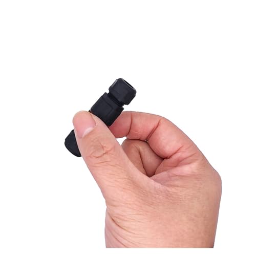 Conector M12 IP68 de 2 pines mini trasero anti-humedad de nailon ignífugo sin soldadura 6
