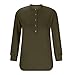 Kenhansion Women's Button Up Long Sleeve Henley Tops Casual Loose Tunic Pullover Sweatshirt Slit Shirts Fall Winter Outfits (Army Green,Medium)