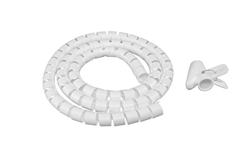 Canal ranurado de cables Hicab con dispositivo aplicador: 1,5 m de largo, diámetro 25 mm, color blanco.