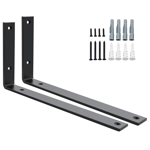 SAYAYO Schwerlastwinkel Regalwinkel Regalhalterung Schwerlast 300mm Metalle 90 Grad 2 Stück Winkel Regal Schwerlastkonsole für Wandmontage