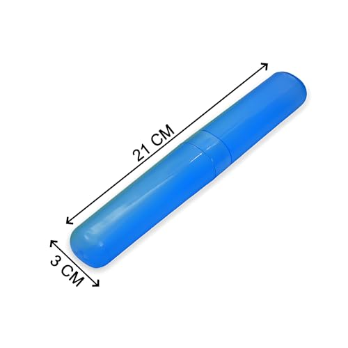 Image of Toothbrush Holder 6 Pcs - Multicolor Plastic Anti-Bacterial Protectors for Oral Care - Portable Brush Holder for Bathroom Wall, Trip and Travel - Lightweight Hygienic Toothbrush Cover Case