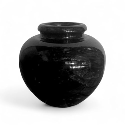 Vase en marbre noir design porte-fleurs moderne et petit centre de table chic