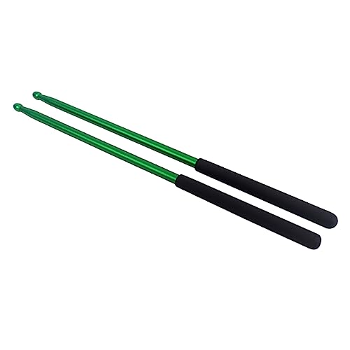 Baquetas de aleación para práctica de batería verde miniatura 1