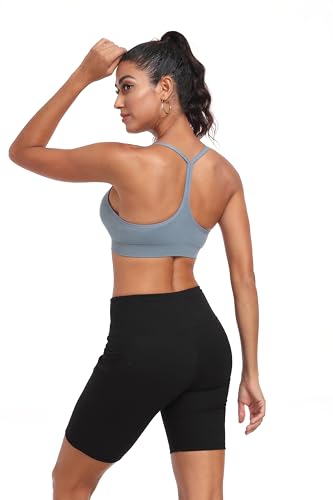 OBICUM Women's Y-Back Sports Bra - Light Support Yoga Bra Removable Padded Spaghetti Straps for Low-Impact Workouts4