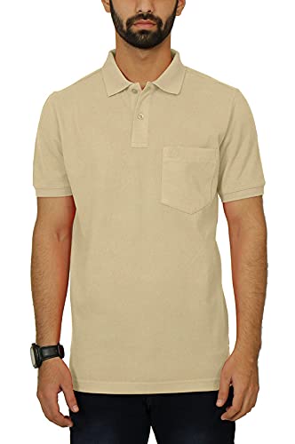 Image of Celsius Men's Half Sleeve Classic Solid Pique Polo with Pocket