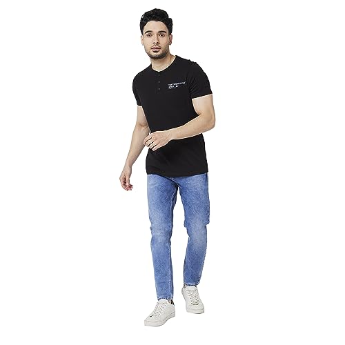 Image of Spykar Men's Kano Slim Fit Mid-Rise Jeans (Ankle Length)