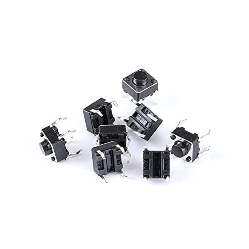 Miniatura 5 de 100 unidslote 0.236x0.236x0.197 in 4PIN táctil táctil micro interruptor botón táctil botón de reinicio automático 26.181 in teclas enchufables botón