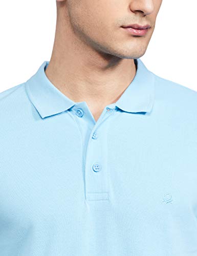 Image of United Colors of Benetton Men's Slim T-Shirt (3081J7107I905 Sky Blue L)