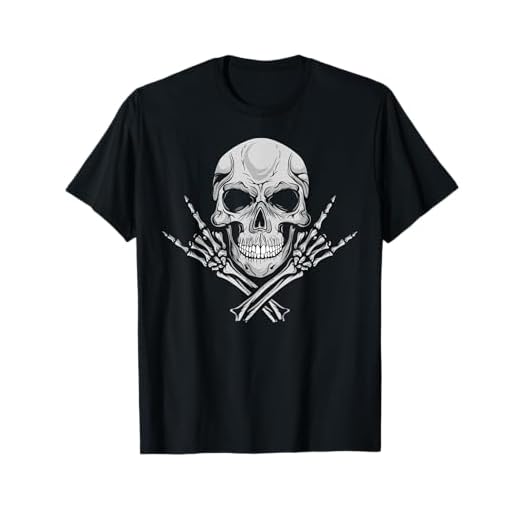 Mano Cornuta guays calaveras música rockero saludo calaveras Camiseta